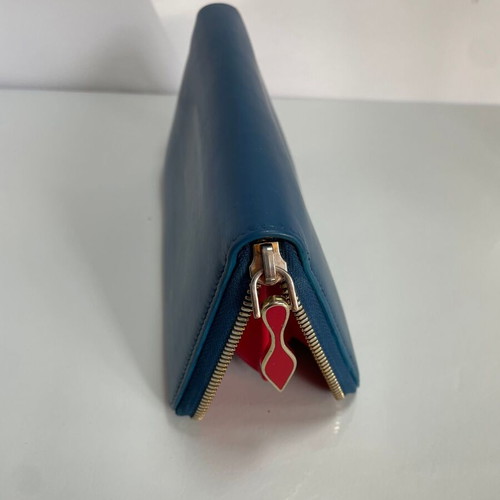 Christian Louboutin leather wallet used, blue