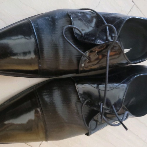 Men's patent leather shoes size 42 like new, black