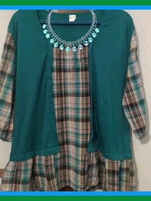 Shirt with colorful combinations and design, like new, size XL