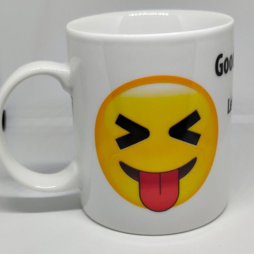 Ceramic Mug Emoji Good Morning Let the Stress Begin like new