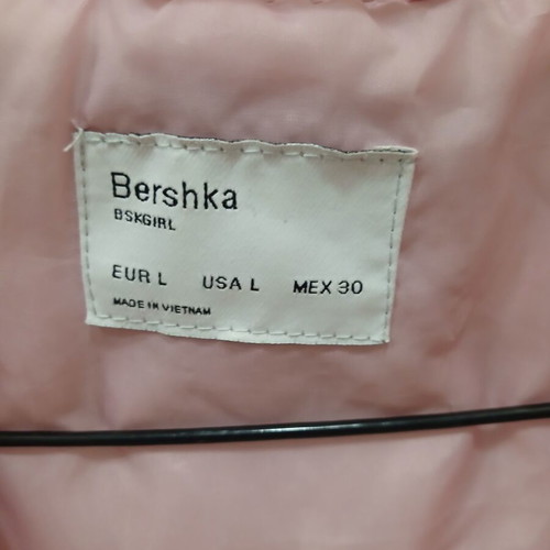 Bershka women's pink jacket new, size L, 100% polyester