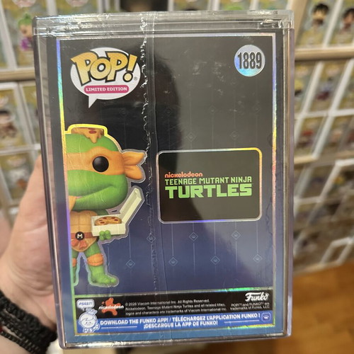 Funko Pop Michelangelo Teenage Mutant Ninja Turtles vinyl figure eating pizza