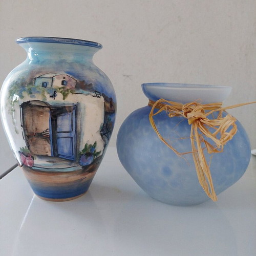 Decorative vases used, set of 2 pieces