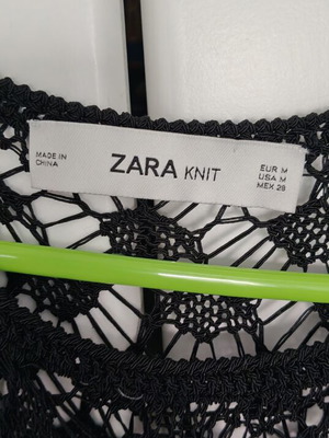 Zara Knit черна дълга плетена рокля размер M