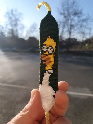 Handmade macrame bracelet with Homer Simpson made to order