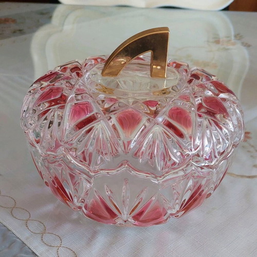 Vintage glass fondue pot like new, 12 cm height, 16 diameter