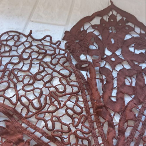 Handmade Lace Lasé Embroidery Used, Diameter 70 cm