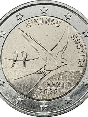 Εσθονία 2 Ευρώ 2023 Αναμνηστικό Νομισμα UNC Χελιδόνι
