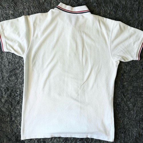 Fred Perry men's short-sleeve polo shirt size medium like new, white