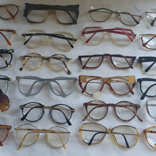 Hilton Used Eyeglass Frames Pack of 24 with Balenciaga, Zeiss, Lotus