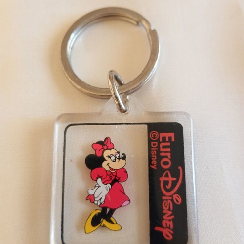 Vintage Euro Disney Mini Mouse keychain used