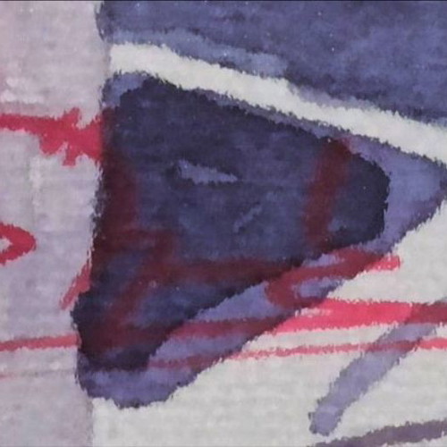Signed Kantouni Watercolor on Cardboard with Frame new