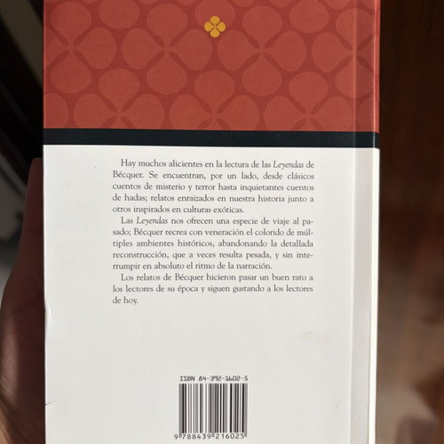 Leyendas Spanish Literature Book like new with notes on first pages