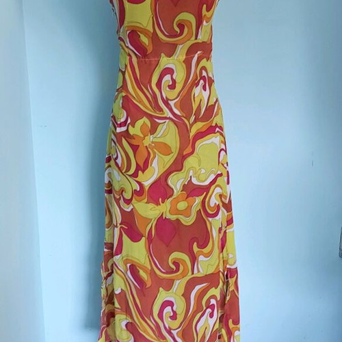 Fiery Dress silk chiffon with short lining, like new, size XS/S