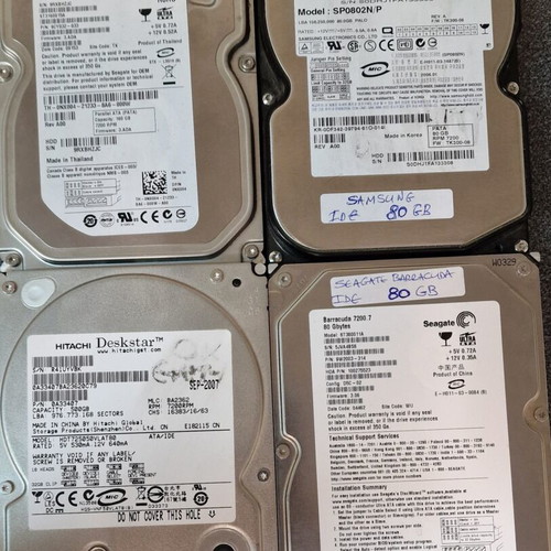 Vintage IDE PATA Hard Drives used, 6.4GB to 500GB for Retro PC