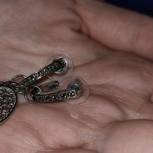 Grey hanging earrings like new