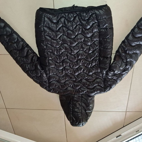 Evita girls jacket like new, black with pink details, size 12