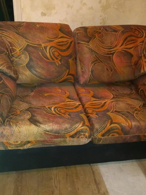 Sofa set used, two-seater and armchair