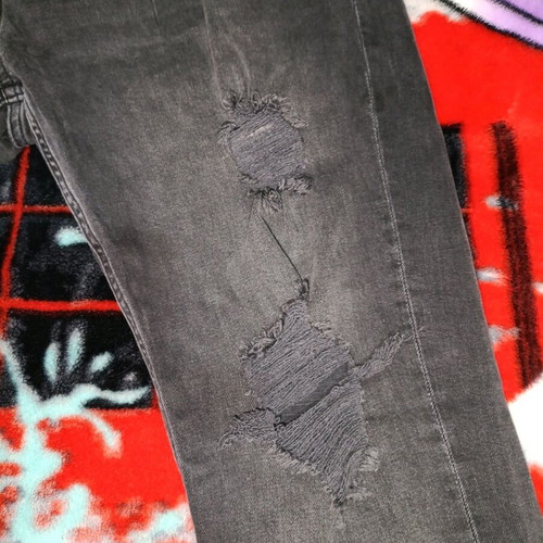 Pull & Bear women's black pants XL like new with rips