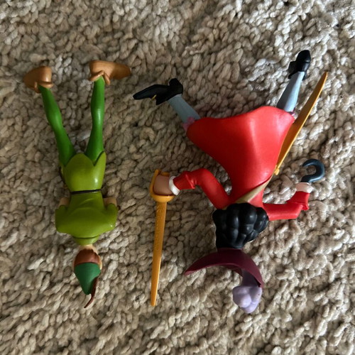 Peter Pan and Captain Hook Disney figures like new