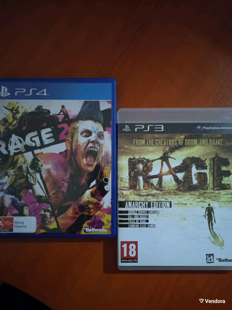 Rage PS3 & Rage 2 PS4 games - € 35,00 - Vendora