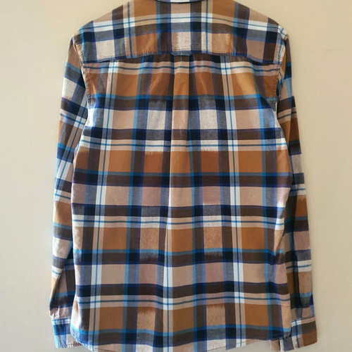 Esprit Slim Fit men's checked shirt like new, size L, 100% cotton