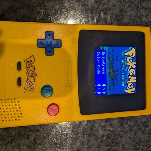 Nintendo Game Boy Color with IPS screen, lithium battery, type-c charger like new