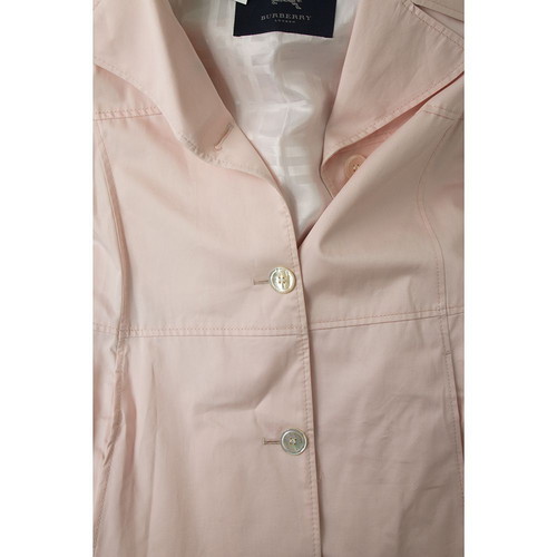 Burberry London pink trench coat used, cotton, size S