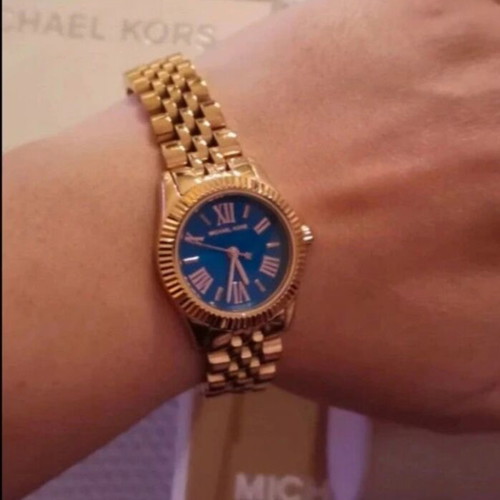Michael Kors Lexington watch 26cm, blue and gold