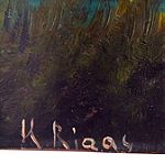  Εποχής 1970 K. Rigas Ελαιογραφία σε Ξύλο Πίνακας Ζωγραφικής