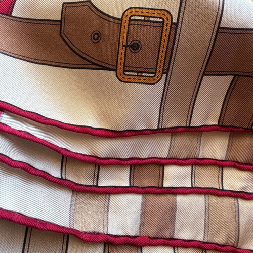 Burberry silk scarf like new, beige and brown, 86 cm