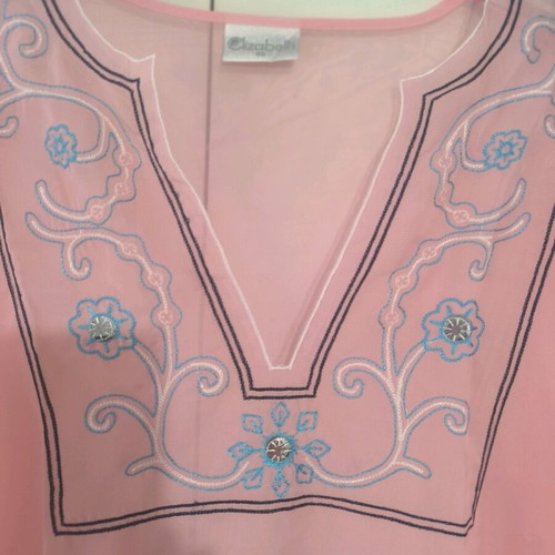 Pink transparent beach dress like new, size medium