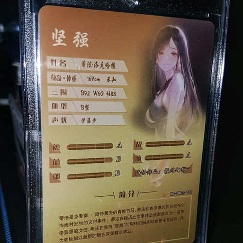 Tifa from Final Fantasy VII Waifu Holo Card new with UV protection