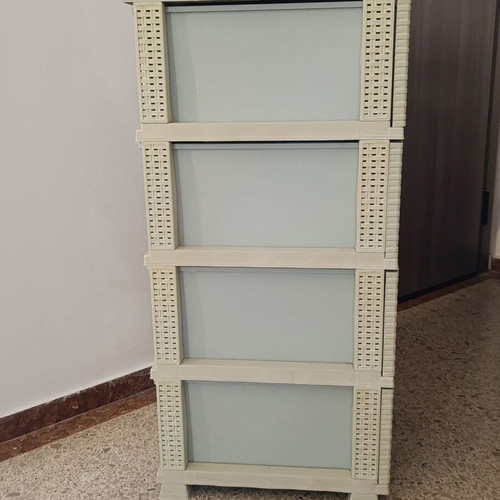 Plastic drawer unit used, dimensions 91x44x37 cm
