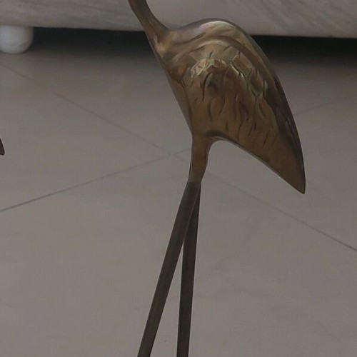 Metal decorative heron 34cm tall like new
