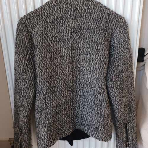 Maison Scotch wool biker jacket like new, gray, size S
