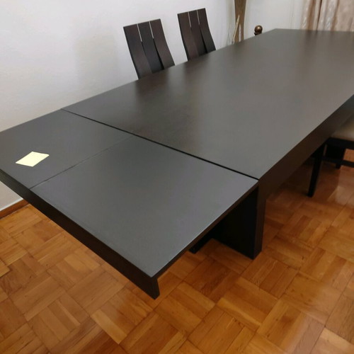Handmade dining set like new oak wood with metal details