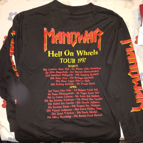 Manowar longsleeve shirt authentic 1997 hell on wheels tour large like new