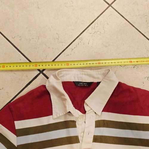 Zara Sport polo shirt, red and white, sizes M and L