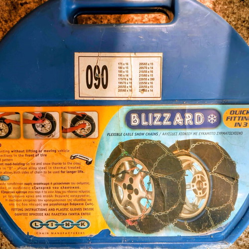 Blizzard Plus Auto snow chains for passenger and SUV cars like new