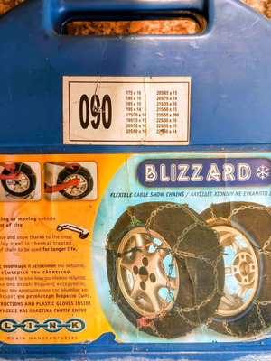 Blizzard Plus Auto snow chains for passenger and SUV cars like new