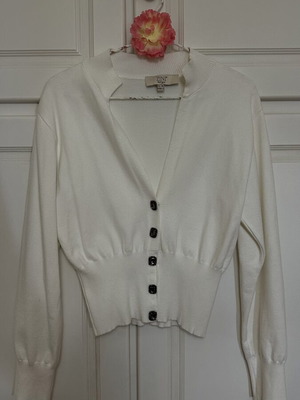 Zini cardigan with decorative buttons used, size S, white