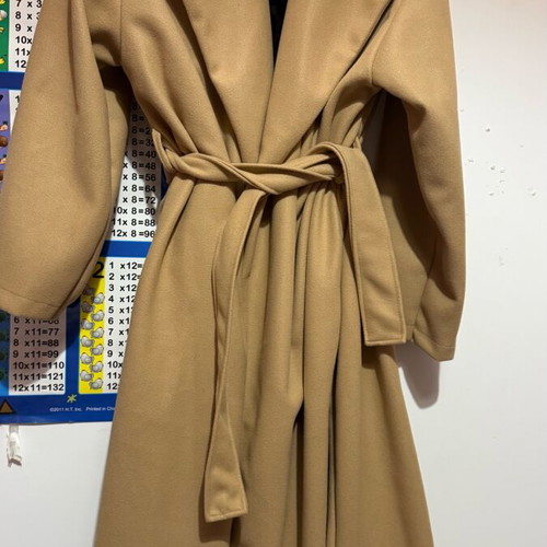 Tan coat new, size 35