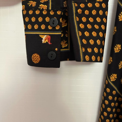 Maraislise dress with buttons, like new, black and yellow, size L