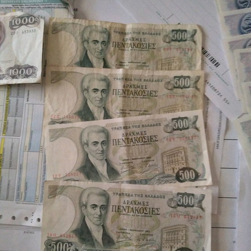 Paper money pack with various denominations