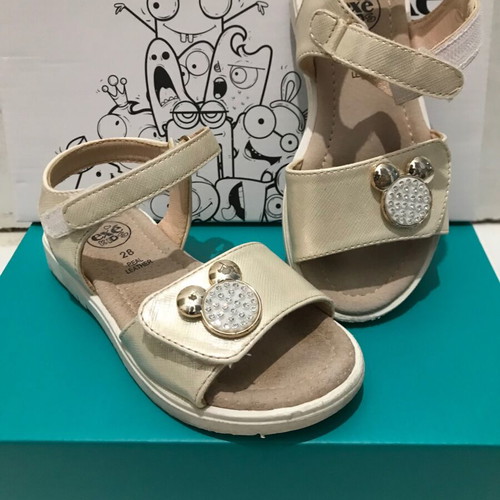 Exe Kids leather sandals size 28 like new, white beige