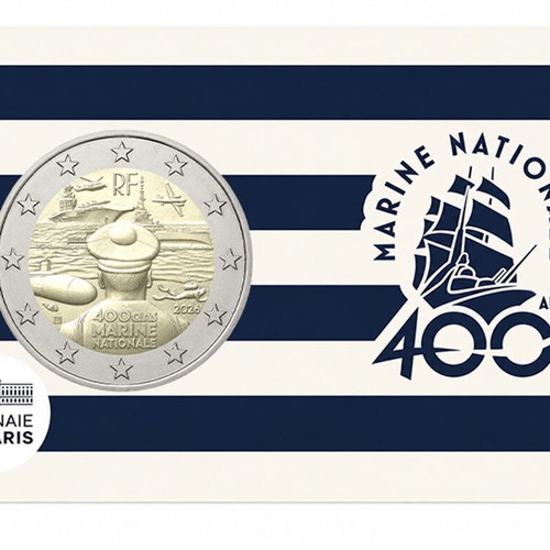 French Navy 2€ Coincard 2026 new, limited mintage