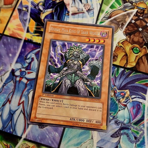 Brron Mad King of Dark World Yu-Gi-Oh! card used, 1st edition rare