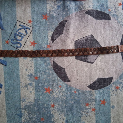 BSB leather belt used, brown with studs