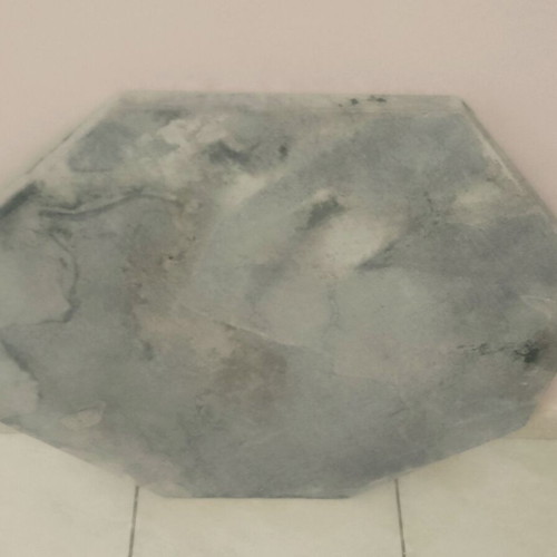 Marble surface used hexagonal gray aliveri